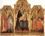Spinello Aretino, Madonna and Child Enthroned with SS.Paulinus,john the Baptist,Andrew,and Matthew